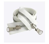 Metal Zipper Slider 3Pc 70-100cm 5# 8# Metal Rotary Slider Open-End Zipper Reversible Double Sided Zippers for Jacket Sewing Spin Zip Head(WhiteSilver,70CM_5#)