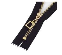 Metal Zipper Slider 5Pcs 15-30cm 3# Metal Zipper Golden Tooth Decoration Zip Bag Pocket Zippers Repair Kit Close-End Zips Sewing Accessories(GT001ZS010-Black,25CM_NO3)