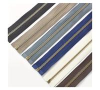 Metal Zipper Slider 5pcs 5# Metal Single Zipper Suitable for Jackets, Down, Leather(60CM_5#)