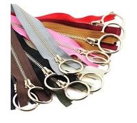 Metal Zipper Slider 70/90cm Metal Zipper #5 Copper Teeth Wide Heavy Duty Open End Jacket Long Zips(Coffee-70cm)