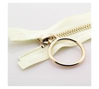 Metal Zipper Slider 70/90cm Metal Zipper #5 Copper Teeth Wide Heavy Duty Open End Jacket Long Zips(White-90cm)