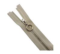 Metal Zipper,Zips For Sewing,2pcs Closed-end Metal Zipper Garment, Bag, Shoes DIY Sewing Accessory(Beige,30cm)