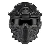 Metalakaer Airsoft Fast Helmet - Full Face Protective Tactical Helmet With Built-in Tactical Headset, Anti-Fog Fan, Removable Anti-Fog Goggles for Airsoft Paintball Sooting Wagrgame CS