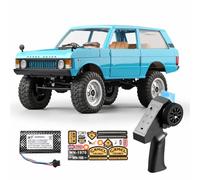 Metalakaer RC 4WD Off-Road Car, 1/12 Scale 2.4G 7.2 km/h MN-168 Full Proportional RC Mini All Terrain Hobby Truck with Front and Rear Lights, Two-stage Speed Change (RTR Version/Blue)