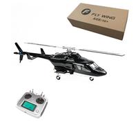 Metalakaer RC Helicopter for Adults, FLYWING FW450L Air-wolf 450 Class 2.4G RC Military Helicopter, with GPS Positioning, Brushless Motor, Four Flight Modes, Aircraft Toy for Beginners (RTF Version)