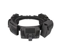 Metalakaer Tactical Waist Belt 5 in 1 with Cartridge Pocket Accessories Pouches, Outdoor Patrol Multifunctional Molle Nylon Detachable Adjustable Tactical Belt Equipped-Black