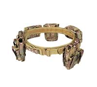 Metalakaer Tactical Waist Belt 5 in 1 With Cartridge Pocket Accessories Pouches, Outdoor Patrol Multifunctional Molle Nylon Detachable Adjustable Tactical Belt Equipped-CP Camo