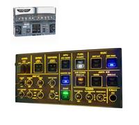 Metalakaerr Flight Simulator Control Panel, A106/A32X Pro Light OVH Overhead Panel for MSFS 2020/2024- Compatible with Multiple Aircraft Types, Backlit Edition