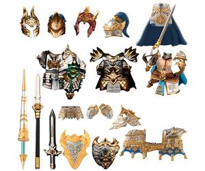 Metalakaerr Medieval Weapon Pack Accessories Kit, Designed for Mini Soldier/the Knights Include Armor Helmet Shield Swords Spears, Compatible with Major Brands (23PCS)