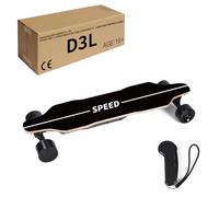 Metalakaerr Skateboard for Adults, D3L Four Wheel Longboard with Two 450 W Hub Motors, 38 km/h, 15-20 km Range, IPX4 Waterproof, Shock-Absorbing, Maximum Load 100 kg