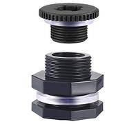 Metaland 1.5" Female Bulkhead Water Tank Connector PVC Thru-Bulk Fitting for Rain Barrels, Aquariums, Tubs, Pools
