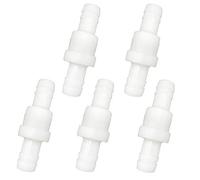 Metaland One Way Check Valve, 1/2" Hose Barb Non Return Ozone Resistance Plastic Valve for Water Fuel Oil Air Gas (Pack of 5)
