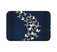 Metalic Butterfly Crystal Velvet Lock Edge Floor Mat 40x60, Non Slip, Easy To Clean, Comfortable Foot Feel