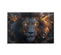 Metalized Lion'S Head 1000 Piece Jigsaw Puzzles For Adults Wooden Puzzles For Adults Gifts Home Decor