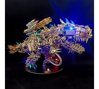 Metalkitor 3D Metal Puzzle for Adults, Tyrannosaurus Rex Model Kit Jigsaw- Steampunk DIY Ornament - Assembly Dinosaur Crafts Brain Teaser - Perfect Room Decor and Gift Choice