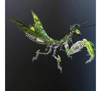 Metalkitor 3D Metal Puzzles for Adults, Giant Mantis Model Kit - Steampunk DIY Ornament - Assembly Jigsaw Crafts Brain Teaser - Perfect Room Decor and Gift Choice(1200+PCS, Grass Green)