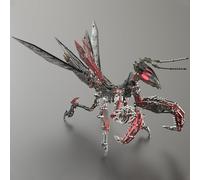 Metalkitor 3D Metal Puzzles for Adults, Giant Mantis Model Kit - Steampunk DIY Ornament - Assembly Jigsaw Crafts Brain Teaser - Perfect Room Decor and Gift Choice(1200+PCS, Black Red) (Black Red)