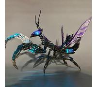 Metalkitor 3D Metal Puzzles for Adults, Giant Mantis Model Kit - Steampunk DIY Ornament - Assembly Jigsaw Crafts Brain Teaser - Perfect Room Decor and Gift Choice(1200+PCS, Purple)