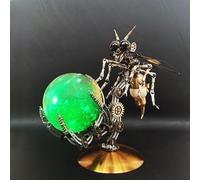 Metalkitor 3D Metal Puzzles for Adults, Wasp Mechanical Model Kit Jigsaw - Steampunk DIY Ornament - Assembly Crafts Brain Teaser - Perfect Room Decor and Gift Choice, 627+ PCS (with Planet Light)