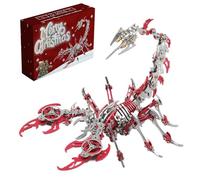 Metalkitor Scorpion 3D Metal Puzzles Kits for Adults - 454 Pcs - Mechanical Assembly Models - 4 Hours to Build - Ideal and Desk Decorations(Red)