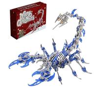 Metalkitor Scorpion 3D Metal Puzzles Kits for Adults - 454 Pcs - Mechanical Assembly Models - 4 Hours to Build - Ideal and Desk Decorations(Blue)