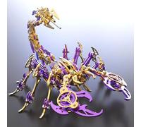 Metalkitor Scorpion 3D Metal Puzzles Kits for Adults Teens - 454 Pcs - Mechanical Assembly Models - 4 Hours to Build - Ideal for Gifts and Decorations (Gold Purple)