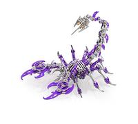 Metalkitor Scorpion 3D Metal Puzzles Kits for Adults Teens - 454 Pcs - Mechanical Assembly Models - 4 Hours to Build - Ideal for Gifts and Decorations (Purple)