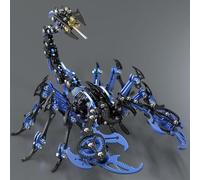 Metalkitor Scorpion 3D Metal Puzzles Kits for Adults Teens - 454 Pcs - Mechanical Assembly Models - 4 Hours to Build - Ideal for Gifts and Decorations (Blue and Black)