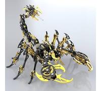Metalkitor Scorpion 3D Metal Puzzles Kits for Adults Teens - 454 Pcs - Mechanical Assembly Models - 4 Hours to Build - Ideal for Gifts and Decorations (Gold and Black)