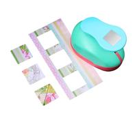 Metall Bastellocher - 9cm Papierstanzer, Quadratischer Bastelstanzer, Locher für Scrapbooking, Tagebücher, Etiketten, DIY-Papierbasteln & Dekoration, rutschfest, zufällige Farben, robust & präzise