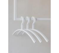 Metallbude FAY Plastic Hangers, Set of 3, Space Saving Design, Easy Care, Scratch-Resistant, White