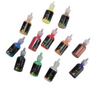 Metallic Acrylic Paint, Model Car Paint 12 Colors Paint Pearly Lustre Fabric Paint DIY Water Based Paint for Clothing Car Leather Wall Art Crafts