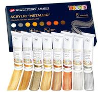 Metallic Acrylic Paint Set 8x18ml Colours in Tubes by Nevskaya Palitra
