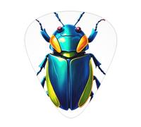 Metallic Beetle Printed pick set - 12 pieces, thin, medium and thick guitar picks, suitable for guitar, bass, electric guitar and ukulele