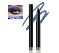 Metallic Blue Glitter Eyeshadow Stick, Shimmer Eyeshadow Stick for Women, Long-Lasting Waterproof Eye Glitter Pen for Radiant Eye Makeup or Bold Eye Makeup