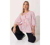 Metallic Bow Tie Front Top Yours Pink 18