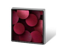 Metallic Burgundy Circles Pattern Unisex Brooches & Pins Square Lightweight Lapel Badge Jewelry for Clothing Shawl Hat