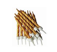 Metallic Candles Gold with Holders