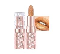 Metallic Champagne Lipstick, Bronzer Gold Shimmer Lip Makeup, Mermaid Glitter Golden Lipstick for Women, Long Lasting Creamy Hydrating Lipcolor, Gift for Women Christmas