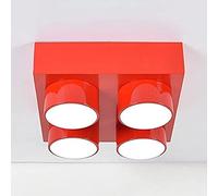 Metallic Childrens LED Flush Mount Fixture Building Block Playroom Ceiling Light Modern Creative Ceiling Lamp Pendant Lighting for Children's Room Kids Bedroom Kindergarten 15.8" Made in China