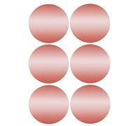 Metallic Circle Sticker Labels 50mm Rose Gold Stickers 5cm - 72 Pack by Royal Green