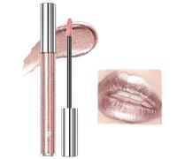 Metallic Diamond Glitter Lip Gloss | Waterproof Lightweight Long Lasting Lipstick | Nonstick Cup Glitter Lipstick with Soft Metallic Eyeshadow and Shiny Sparkle