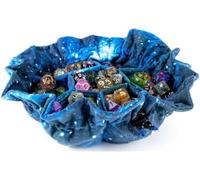 Metallic Dice Games Velvet Compartment Dice Bag with Pockets: Galaxy, Role Playing Game Dice Accessories for Dungeons and Dragons