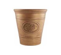 Metallic Effect Olive Plastic Planter for Gardening - Outdoor & Indoor Flowers Pot with Glossy Finish Weatherproof Garden Windowsills Home Plant Pot with Drainage Holes - (Gold, 40cm - Pack 1)