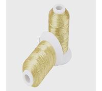 Metallic Embroidery Threads (2000 Meters, Light Gold)