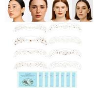 Metallic Face Tattoo Transfers, Bronze Nose And Ch esigns, 8 Strips