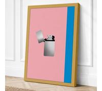 Metallic Flame Canvas Wall Art Print 24x16 Inch | Ready to Hang, Gallery Wrapped, Fade-Resistant Inks, Securely Packaged, UK Made