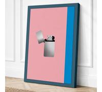 Metallic Flame Canvas Wall Art Print 24x16 Inch | Ready to Hang, Gallery Wrapped, Fade-Resistant Inks, Securely Packaged, UK Made