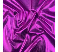 Metallic Foil Fabric 4 Way Stretch Poly Spandex Solid Plain Coloured Shiny Dancewear Sportswear Clothing Fabric Material | 60" - 150 cm Wide (per Metre, Purple)