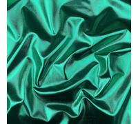 Metallic Foil Fabric 4 Way Stretch Poly Spandex Solid Plain Coloured Shiny Dancewear Sportswear Clothing Fabric Material | 60" - 150 cm Wide (per Half Metre, Green)
